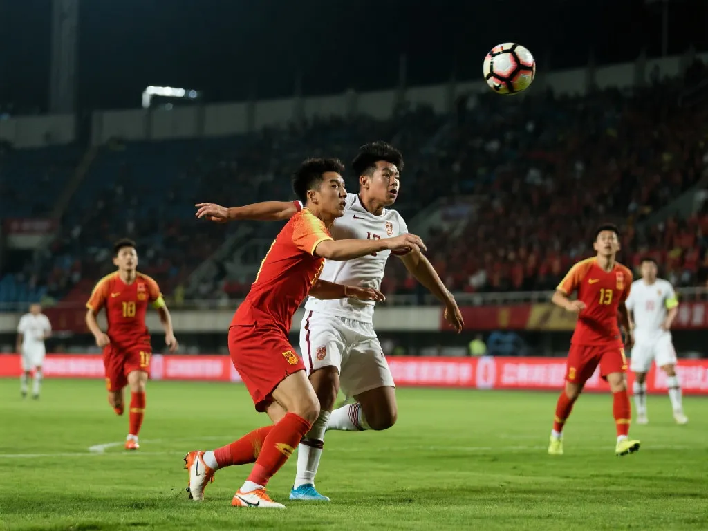 中超榜首大战激烈拼抢场面